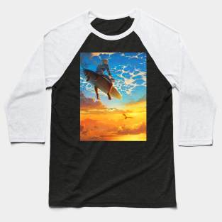 Surfing the Sky Baseball T-Shirt